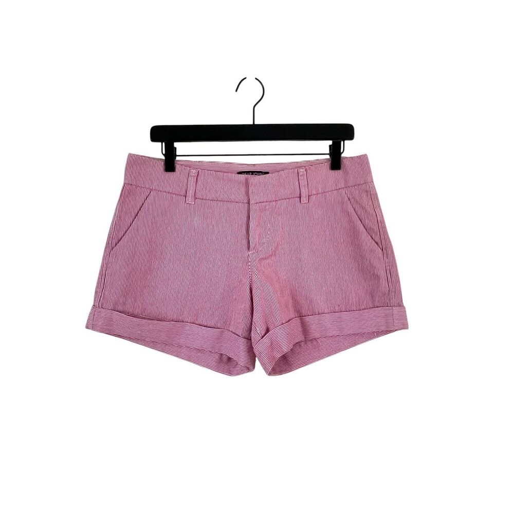 Dear John Pink and White Stripe Cuffed Chino Shorts Size 29